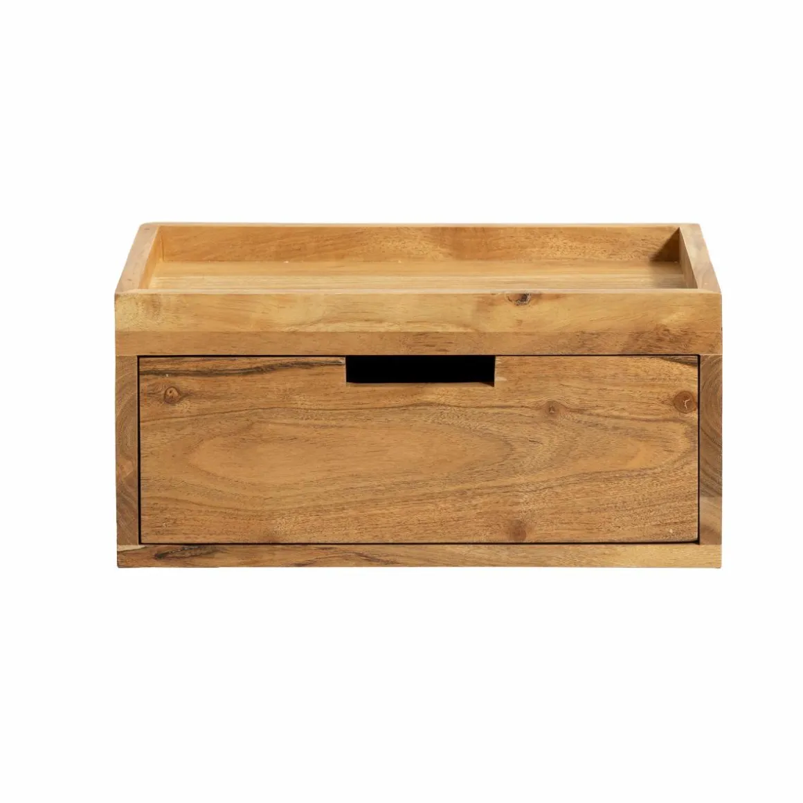 Etagère murale carrée en bois d'acacia Orane