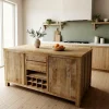 Ilot central en bois recyclé Garance