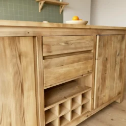 Ilot central en bois recyclé Garance