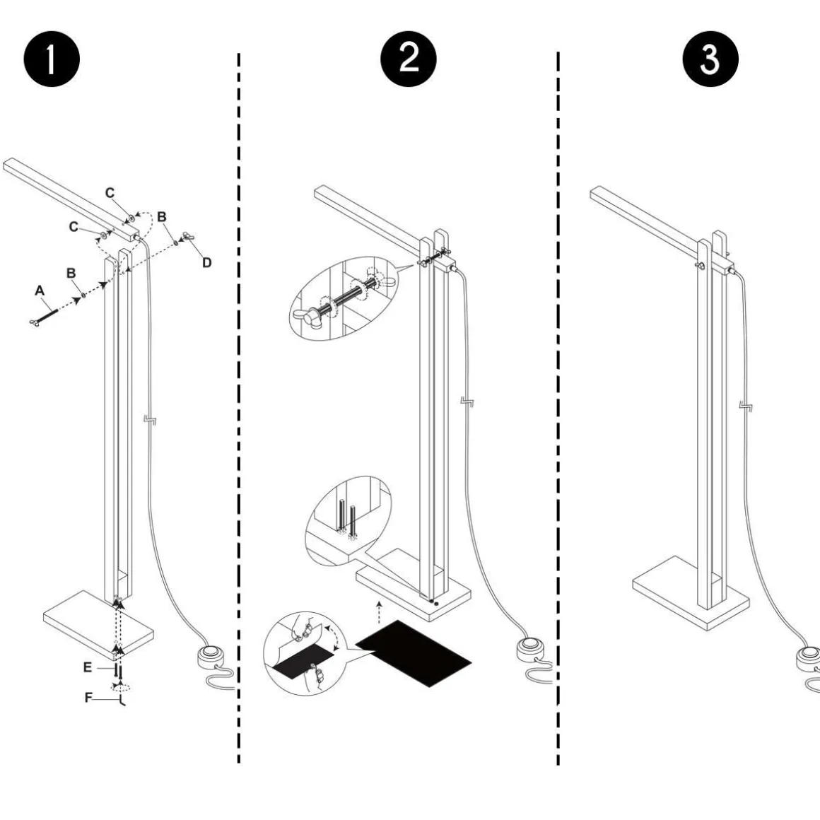 Lampe sur pied articulé LED Malone