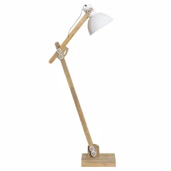 Lampe sur pied en bois de manguier et métal Martha