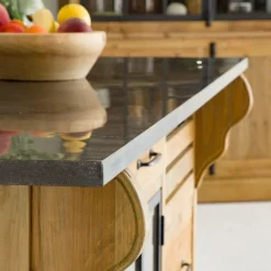 Îlot central en bois recyclé Champêtre