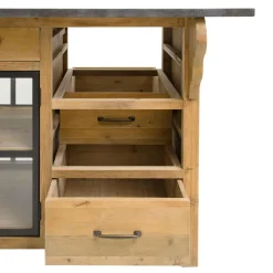 Îlot central en bois recyclé Champêtre