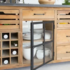 Îlot central en bois recyclé Champêtre