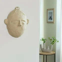 Masque ovale en papier mâché Antoine