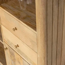 Meuble bar en angle bois de manguier Lou