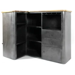 Meuble bar en angle en métal Locker