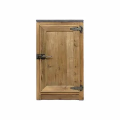 Meuble bas de cuisine 1 porte poignées frigo Champêtre