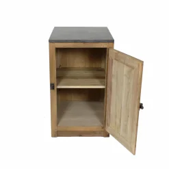 Meuble bas de cuisine 1 porte poignées frigo Champêtre