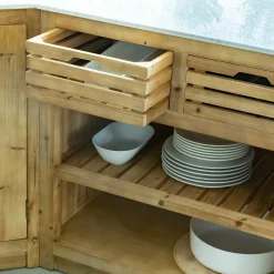 Meuble bas de cuisine 2 tiroirs + 1 étagère Epure