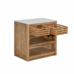 Meuble bas de cuisine 2 tiroirs + 1 étagère Epure