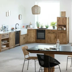 Meuble bas de cuisine 2 tiroirs + 1 étagère Epure