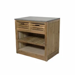 Meuble bas de cuisine 2 tiroirs + 1 étagère Champêtre