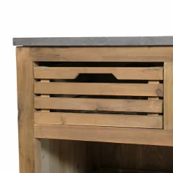 Meuble bas de cuisine 2 tiroirs + 1 étagère Champêtre