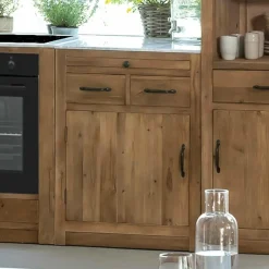 Meuble bas de cuisine 2 tiroirs, 1 porte Epure