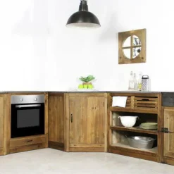 Meuble bas de cuisine en angle Champêtre
