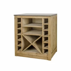 Meuble bas de cuisine range-bouteilles Champêtre