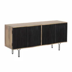 Meuble TV bois de manguier et métal Auxence