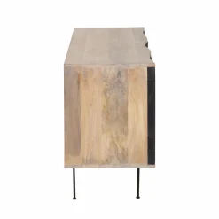 Meuble TV bois de manguier et métal Auxence