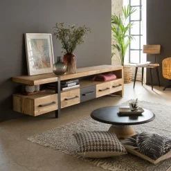 Meuble TV en bois d'acacia Praia