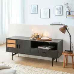 Meuble TV en bois d'acacia Lupin