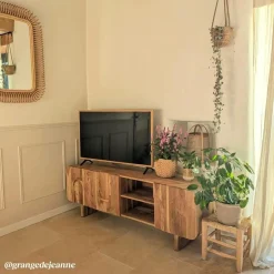 Meuble TV en bois d'acacia Tilio