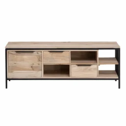 Meuble TV en bois de manguier et métal Héloïse