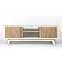 Meuble TV en bois effet patiné Clémentine