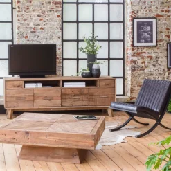 Meuble TV en bois recyclé 180 cm Blaise