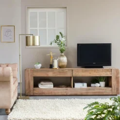 Meuble TV en bois recyclé 210 cm Blaise