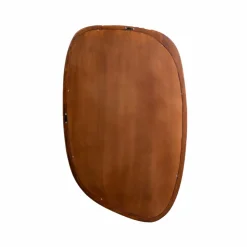 Miroir abstrait en bois de manguier foncé Marley