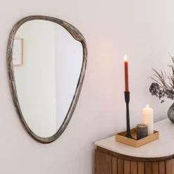 Miroir en aluminium grand modèle Beryl