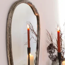 Miroir en aluminium grand modèle Beryl