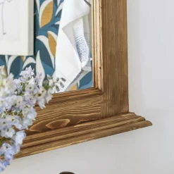 Miroir en bois de pin ciré miel Manel