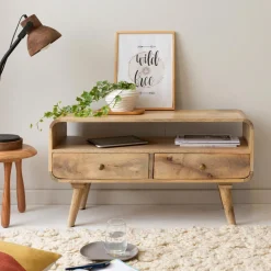 Petit meuble TV en bois de manguier Maëva