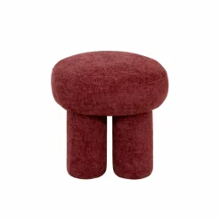 Petit tabouret en tissu fuchsia Toby