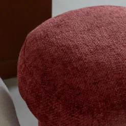 Petit tabouret en tissu fuchsia Toby