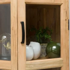 Petite vitrine d'angle en bois d'acacia Esmée