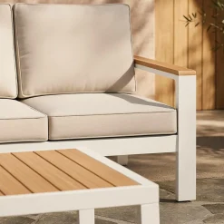 Salon de jardin crème 5 places Orion