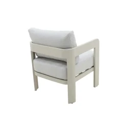 Salon de jardin en aluminium taupe Loréa