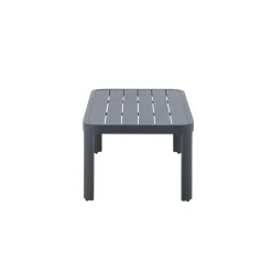 Salon de jardin en aluminium gris foncé Loréa