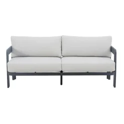 Salon de jardin en aluminium gris foncé Loréa