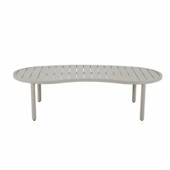 Salon de jardin haricot en aluminium taupe Zion