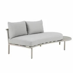 Salon de jardin haricot en aluminium taupe Zion