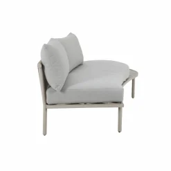 Salon de jardin haricot en aluminium taupe Zion