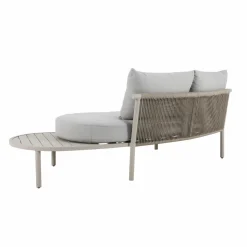 Salon de jardin haricot en aluminium taupe Zion