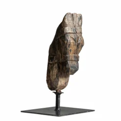 Sculpture en bois et métal Léonie