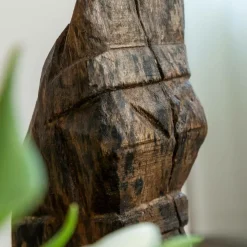 Sculpture en bois et métal Léonie