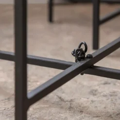 Sellette gigogne en métal et en verre Florian