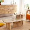 Set de 2 tables basses en bois de manguier Tom